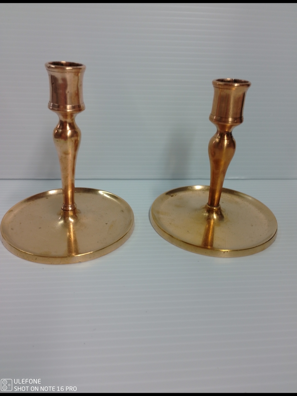 Pair of Vintage Brass Candlesticks - Gold Tone